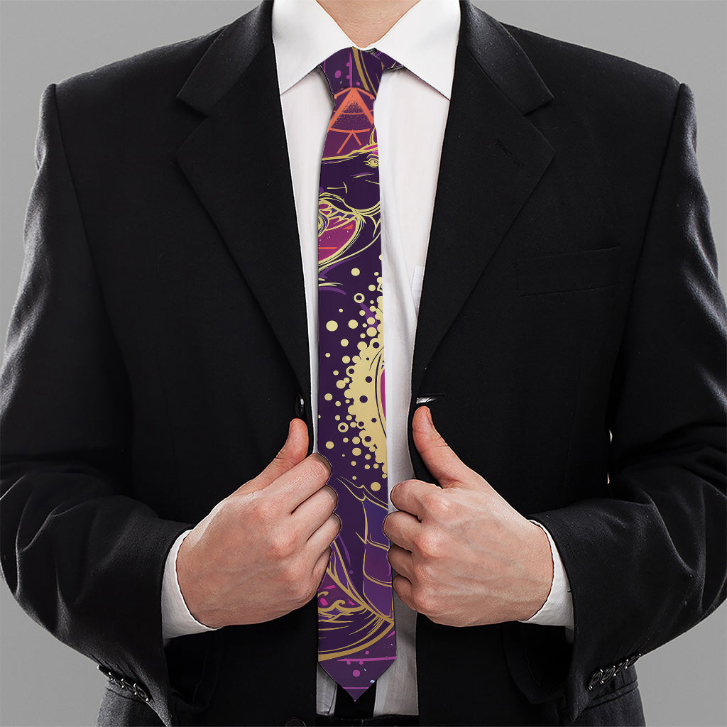 Fantastic Capricorn Sign Print Necktie