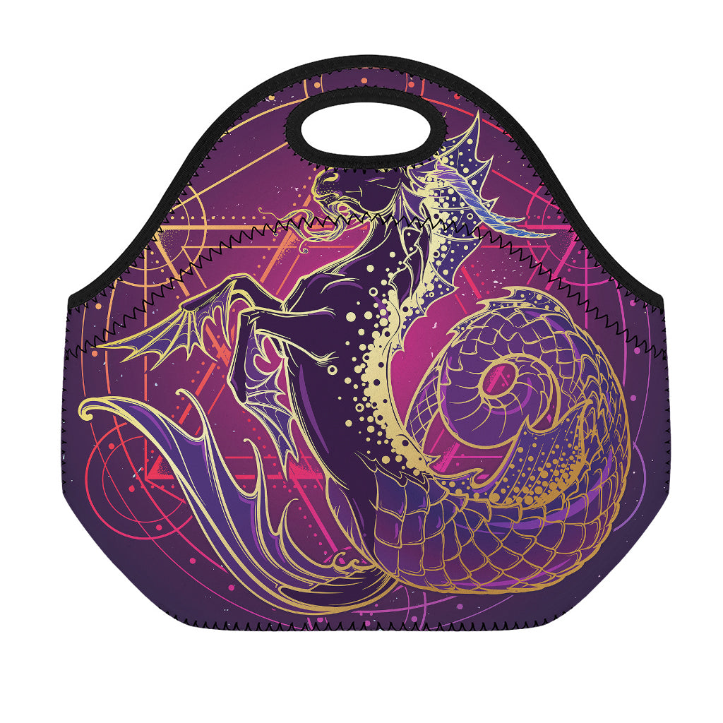 Fantastic Capricorn Sign Print Neoprene Lunch Bag
