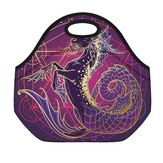 Fantastic Capricorn Sign Print Neoprene Lunch Bag