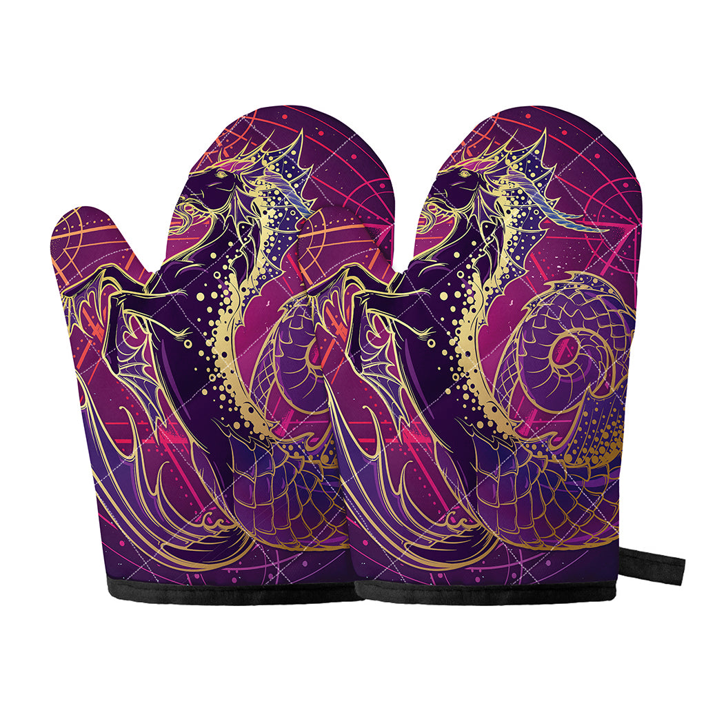 Fantastic Capricorn Sign Print Oven Mitts
