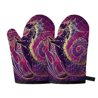 Fantastic Capricorn Sign Print Oven Mitts