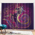 Fantastic Capricorn Sign Print Pencil Pleat Curtains