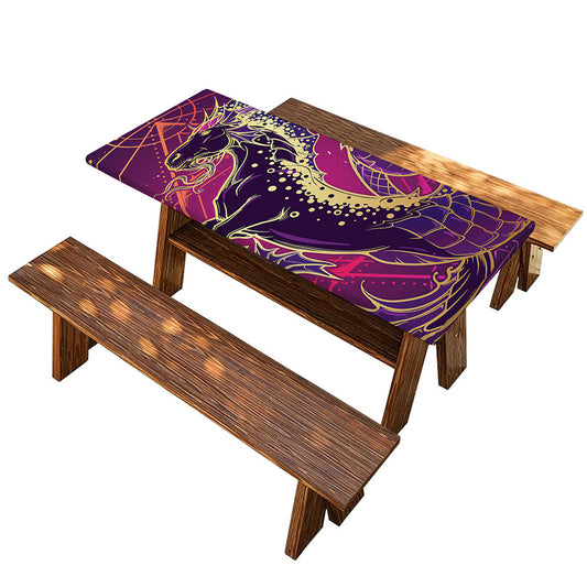 Fantastic Capricorn Sign Print Picnic Table Cover