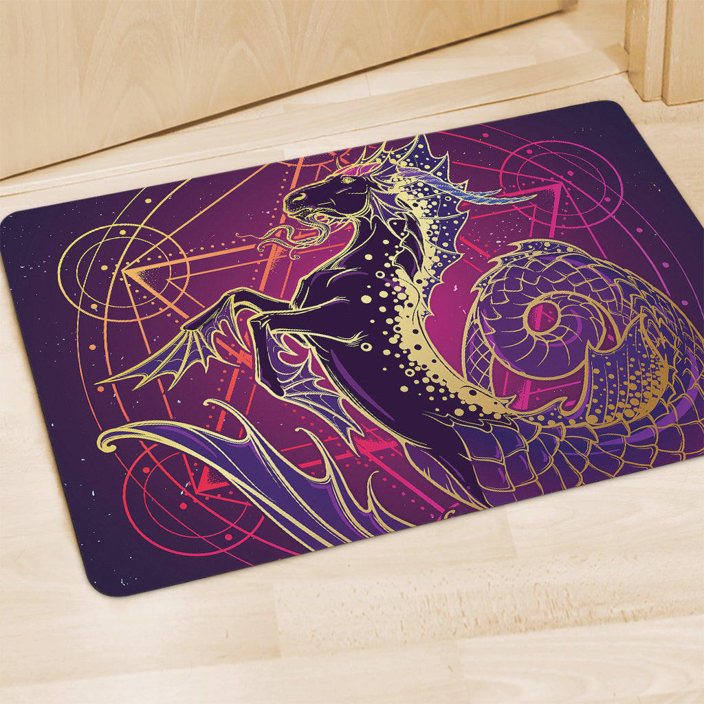 Fantastic Capricorn Sign Print Polyester Doormat