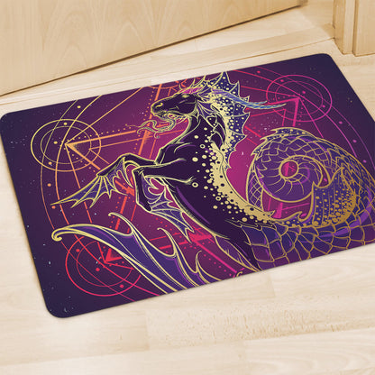 Fantastic Capricorn Sign Print Polyester Doormat