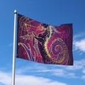 Fantastic Capricorn Sign Print Polyester Flag
