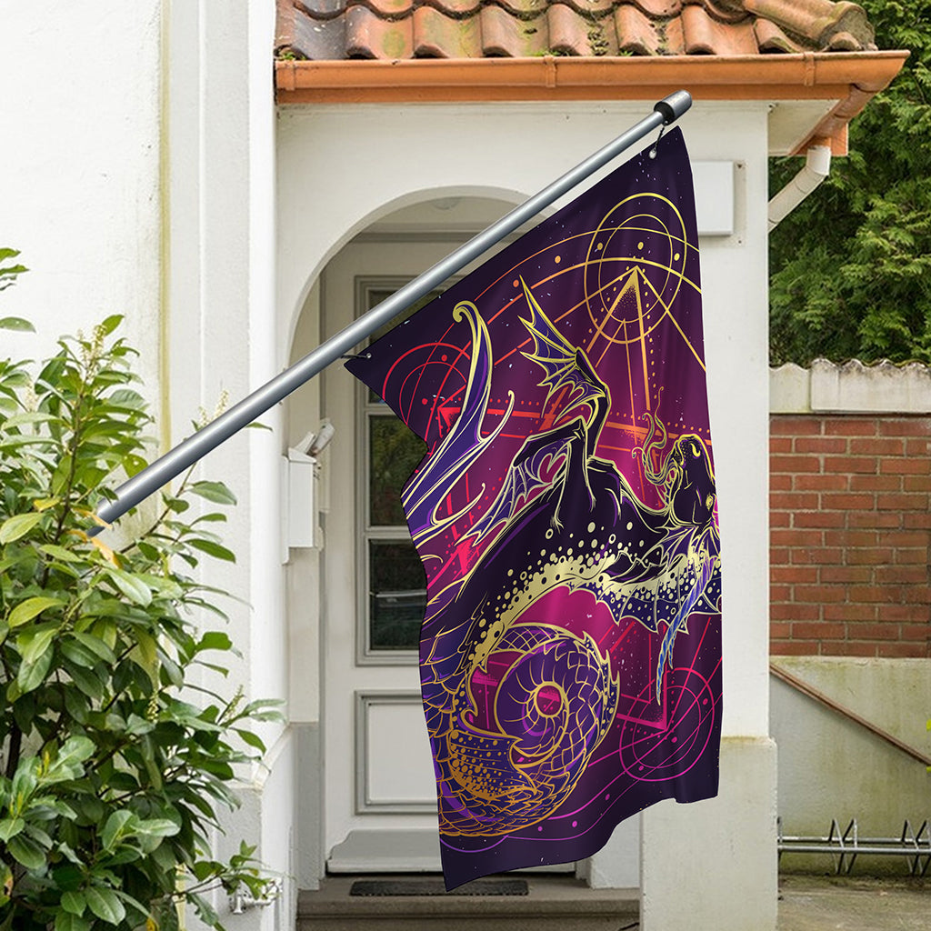 Fantastic Capricorn Sign Print Polyester Flag