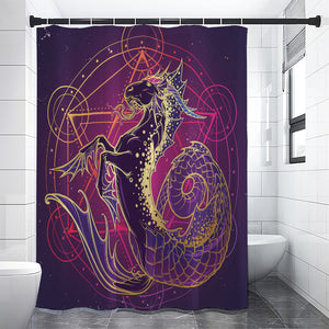 Fantastic Capricorn Sign Print Premium Shower Curtain