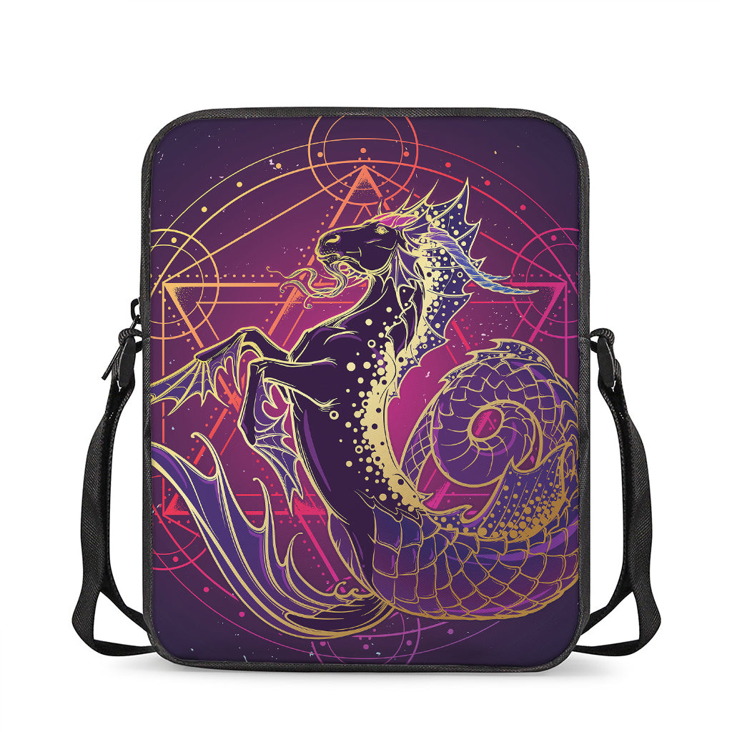 Fantastic Capricorn Sign Print Rectangular Crossbody Bag