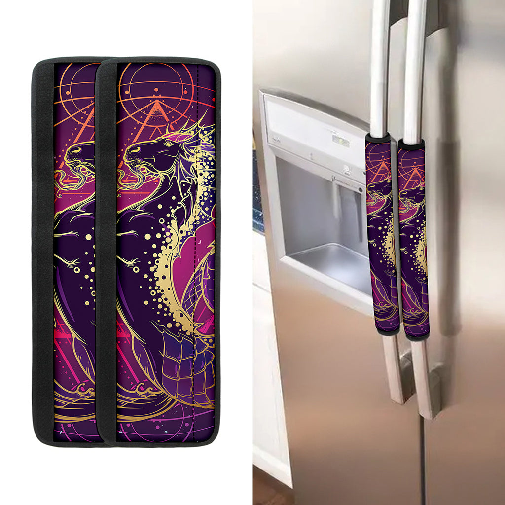 Fantastic Capricorn Sign Print Refrigerator Handle Covers