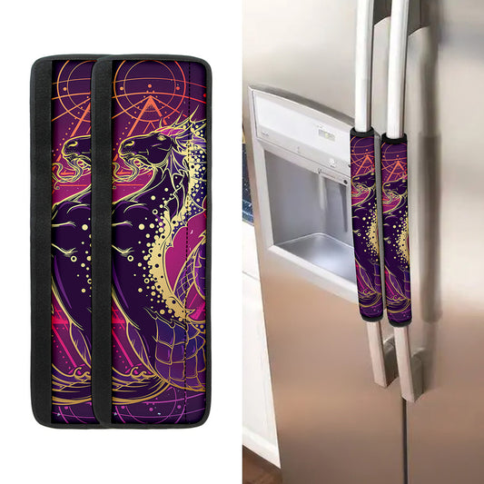 Fantastic Capricorn Sign Print Refrigerator Handle Covers