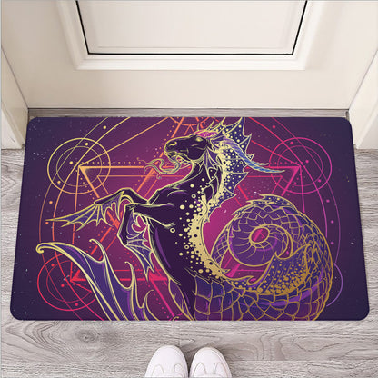 Fantastic Capricorn Sign Print Rubber Doormat