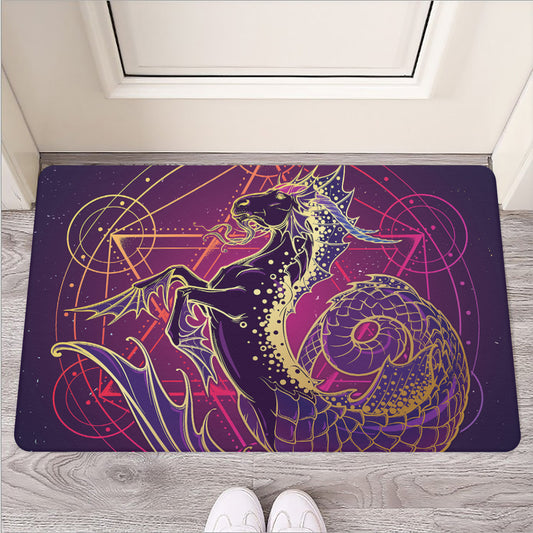 Fantastic Capricorn Sign Print Rubber Doormat