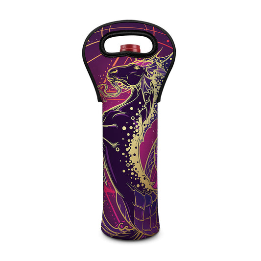 Fantastic Capricorn Sign Print Single Neoprene Wine Tote
