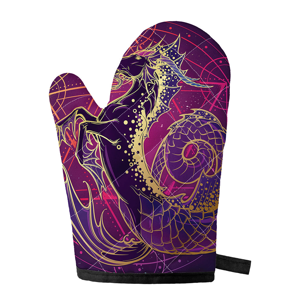 Fantastic Capricorn Sign Print Single Oven Mitt