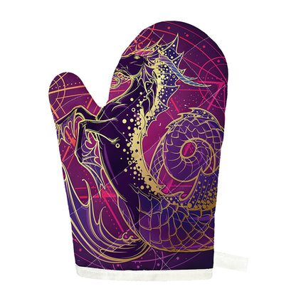 Fantastic Capricorn Sign Print Single Oven Mitt