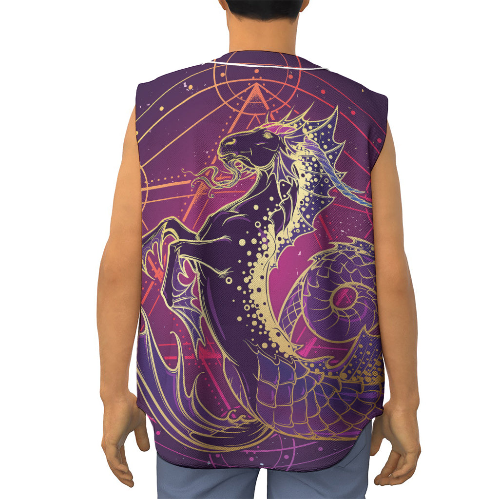 Fantastic Capricorn Sign Print Sleeveless Baseball Jersey