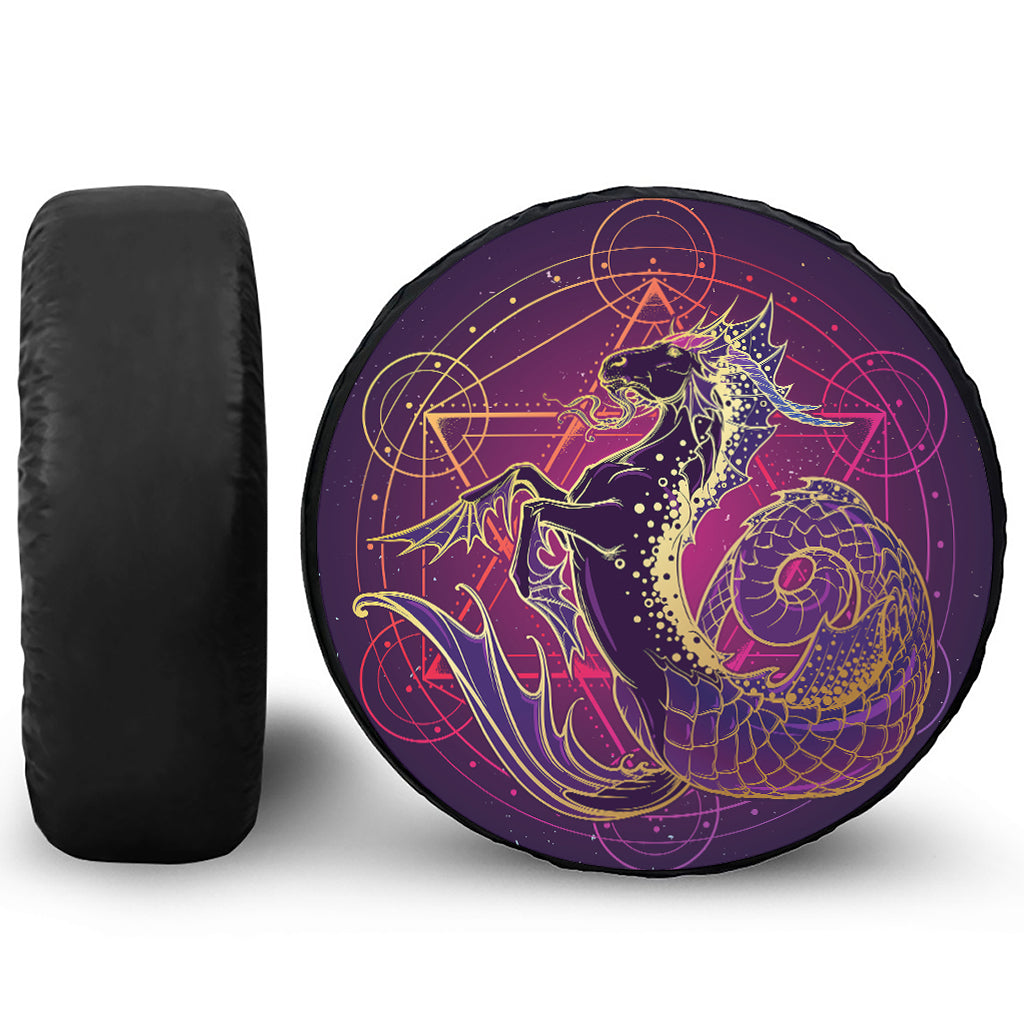 Fantastic Capricorn Sign Print Tire Cover