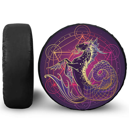 Fantastic Capricorn Sign Print Tire Cover