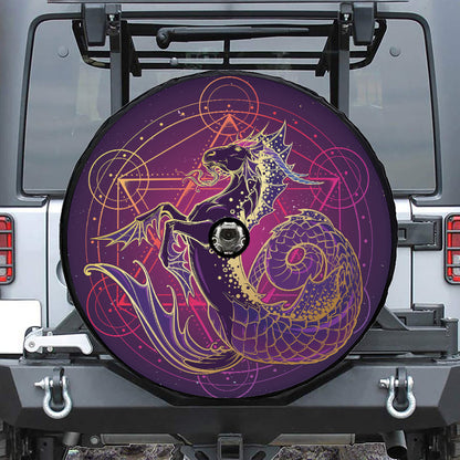 Fantastic Capricorn Sign Print Tire Cover With Camera Hole