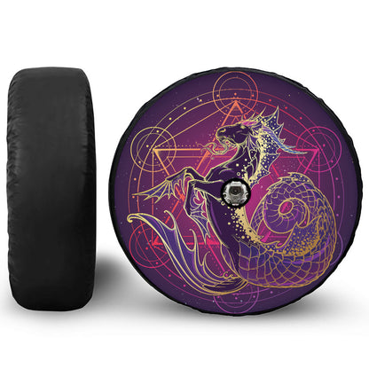 Fantastic Capricorn Sign Print Tire Cover With Camera Hole
