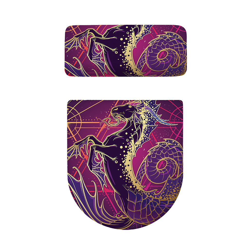 Fantastic Capricorn Sign Print Toilet Lid And Tank Cover Set