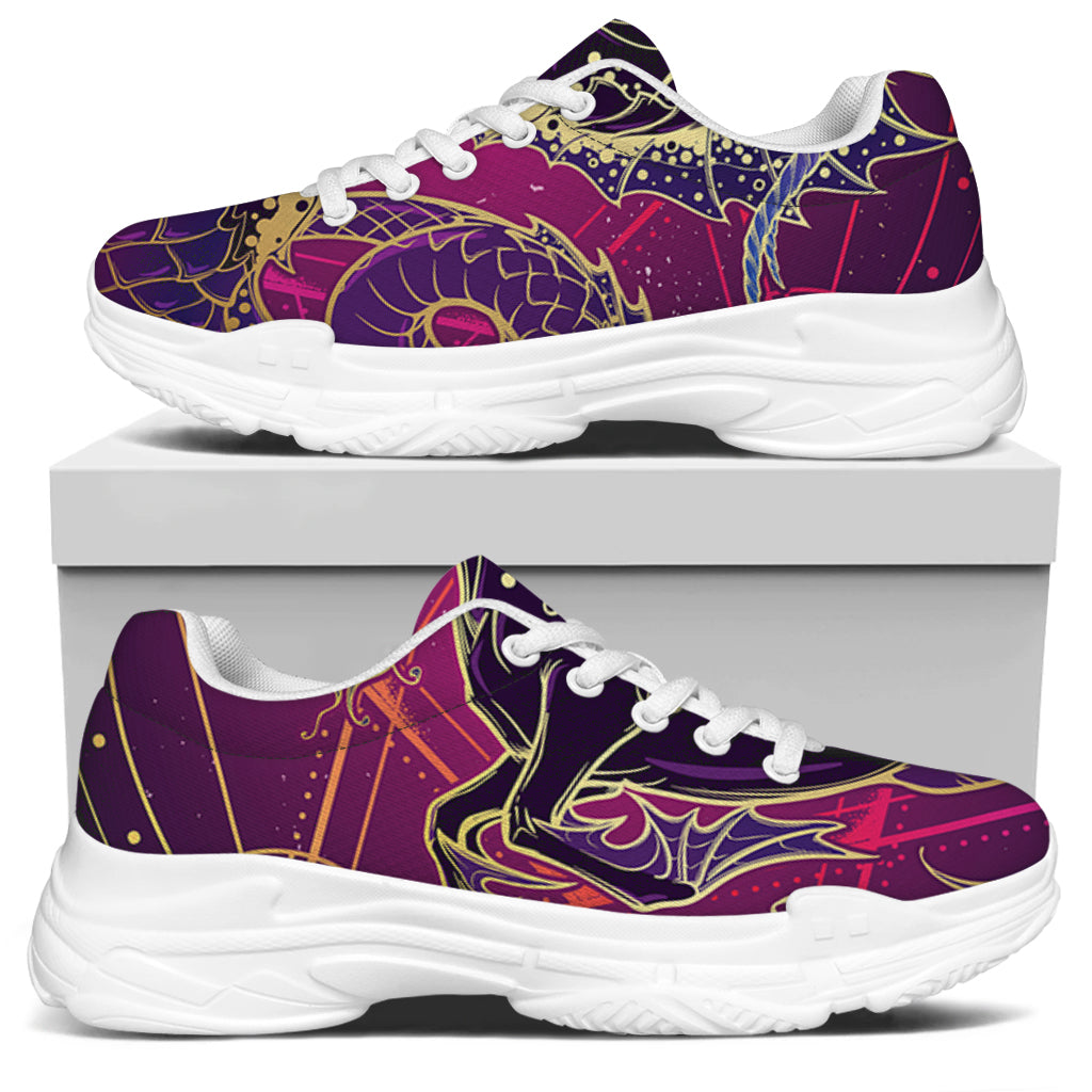 Fantastic Capricorn Sign Print White Chunky Shoes