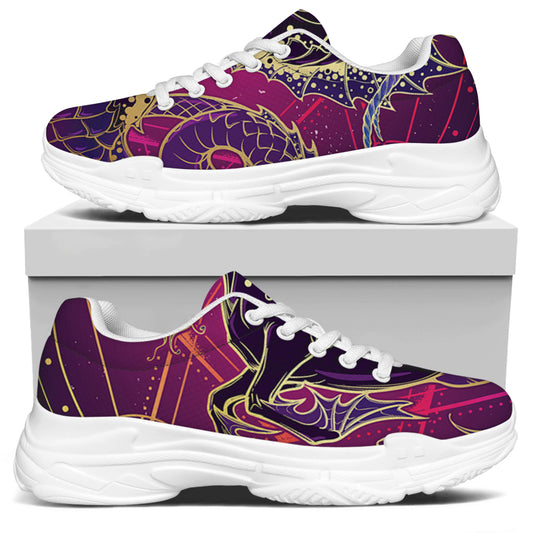 Fantastic Capricorn Sign Print White Chunky Shoes
