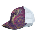 Fantastic Capricorn Sign Print White Mesh Trucker Cap