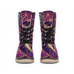 Fantastic Capricorn Sign Print Winter Boots