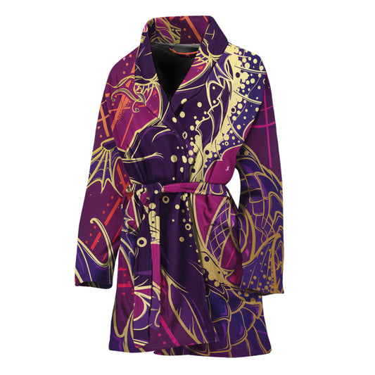 Fantastic Capricorn Sign Print Women's Bathrobe