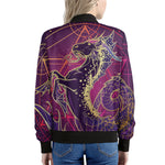 Fantastic Capricorn Sign Print Women's Bomber Jacket