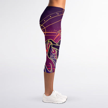 Fantastic Capricorn Sign Print Women's Capri Leggings