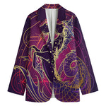 Fantastic Capricorn Sign Print Women's Cotton Blazer