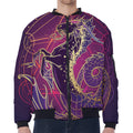 Fantastic Capricorn Sign Print Zip Sleeve Bomber Jacket