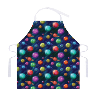Fantastic Planets Pattern Print Adjustable Apron