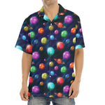 Fantastic Planets Pattern Print Aloha Shirt