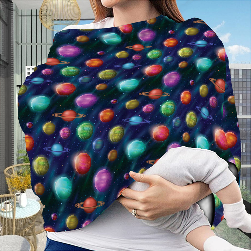 Fantastic Planets Pattern Print Baby Seat Cover
