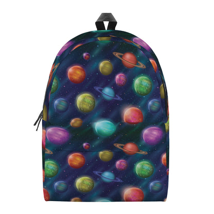 Fantastic Planets Pattern Print Backpack