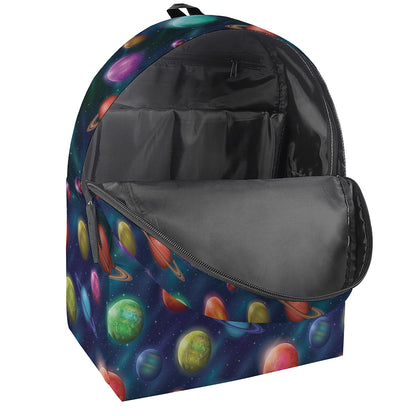 Fantastic Planets Pattern Print Backpack
