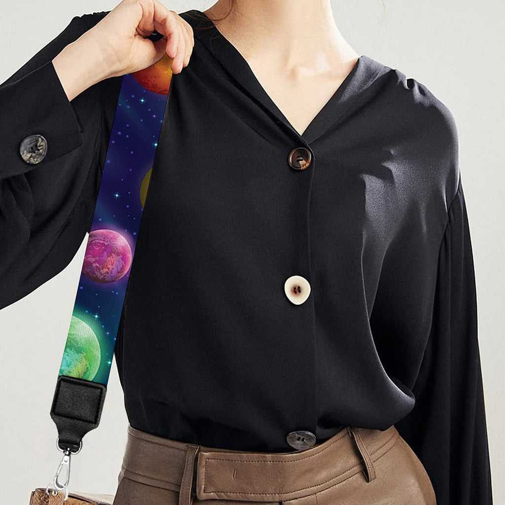 Fantastic Planets Pattern Print Bag Strap