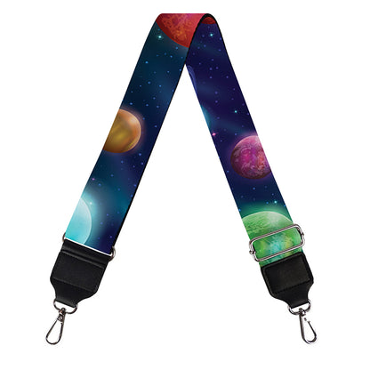 Fantastic Planets Pattern Print Bag Strap