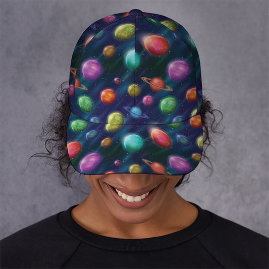 Fantastic Planets Pattern Print Baseball Cap