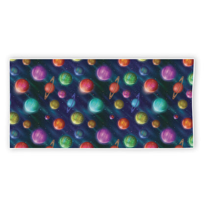 Fantastic Planets Pattern Print Beach Towel