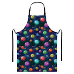 Fantastic Planets Pattern Print Bib Apron With Pocket