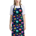 Fantastic Planets Pattern Print Bib Apron With Pocket