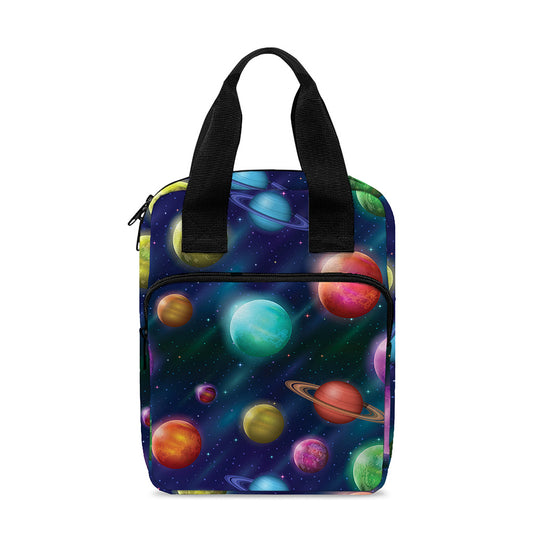 Fantastic Planets Pattern Print Bible Tote Bag