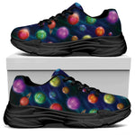 Fantastic Planets Pattern Print Black Chunky Shoes