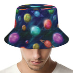 Fantastic Planets Pattern Print Bucket Hat