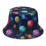 Fantastic Planets Pattern Print Bucket Hat